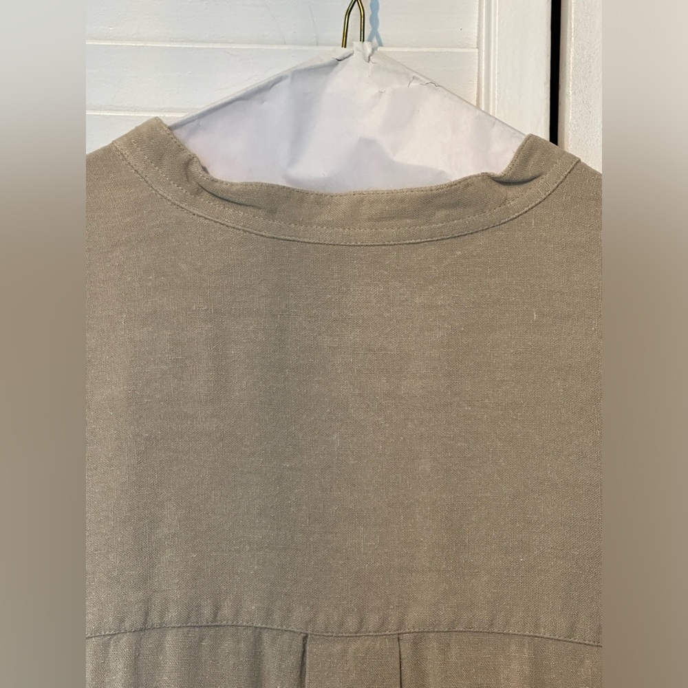 Structure Solid Tan Long Sleeve Mandarin Collar B… - image 6